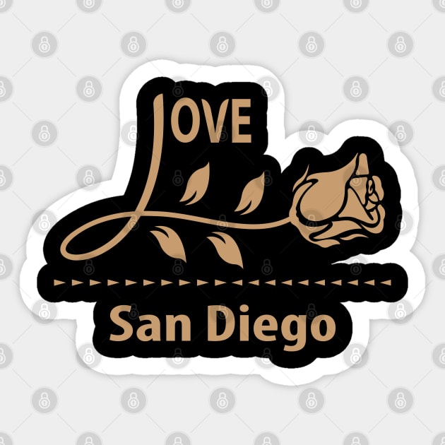 I Love San Diego Sticker by VecTikSam